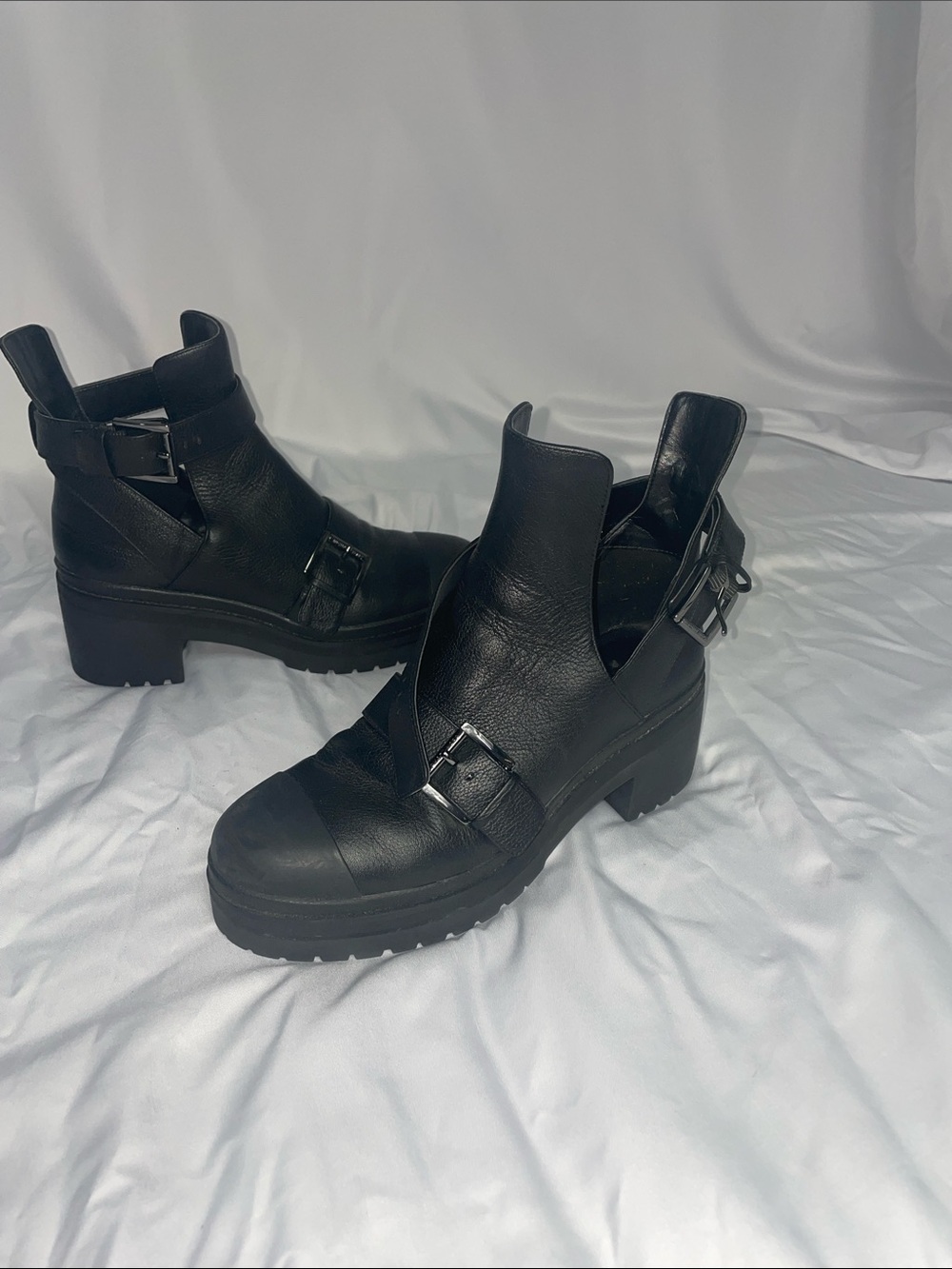 Michael Kors Black Leather Ankle Boots - Picture 11 of 12